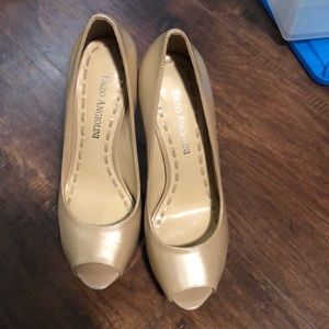 Shimmery Nude Enzo Angiolini Heels